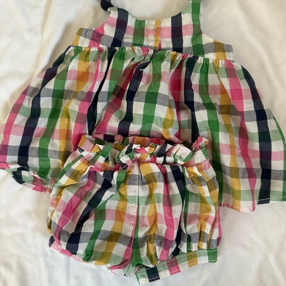 GAP Multicolor Plaid Diaper Cover Set